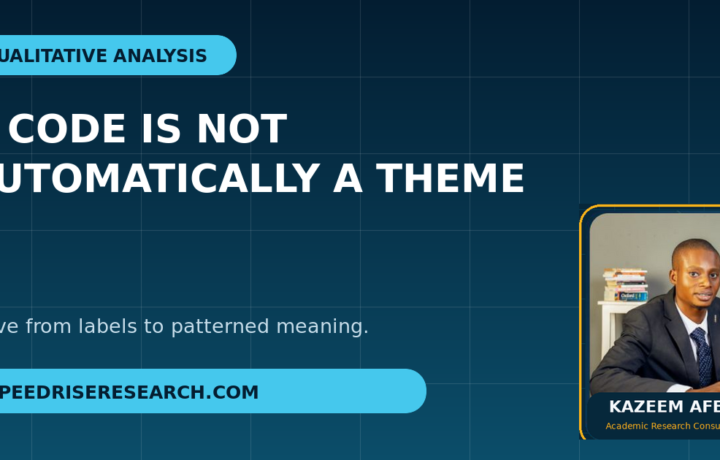 Codes, Categories and Themes in Qualitative Analysis