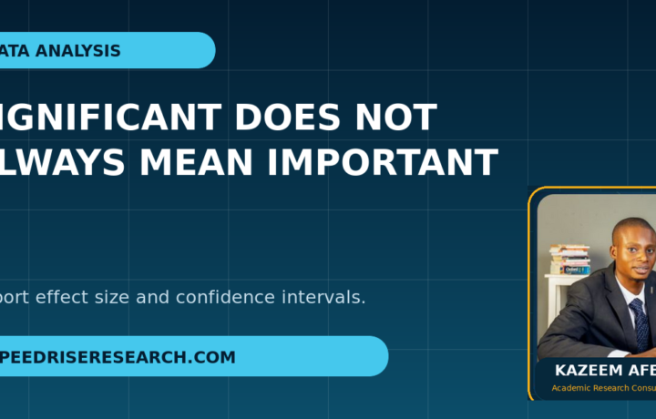 Effect Size Versus Statistical Significance: What Researchers Must Report