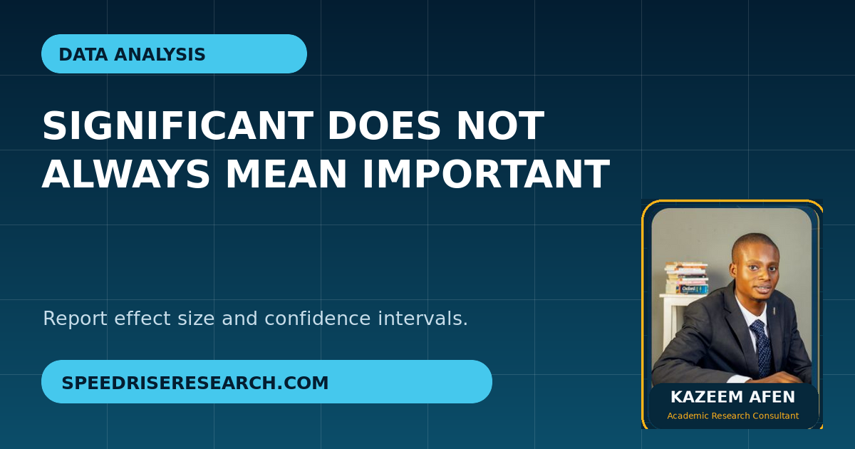 Effect Size Versus Statistical Significance: What Researchers Must Report