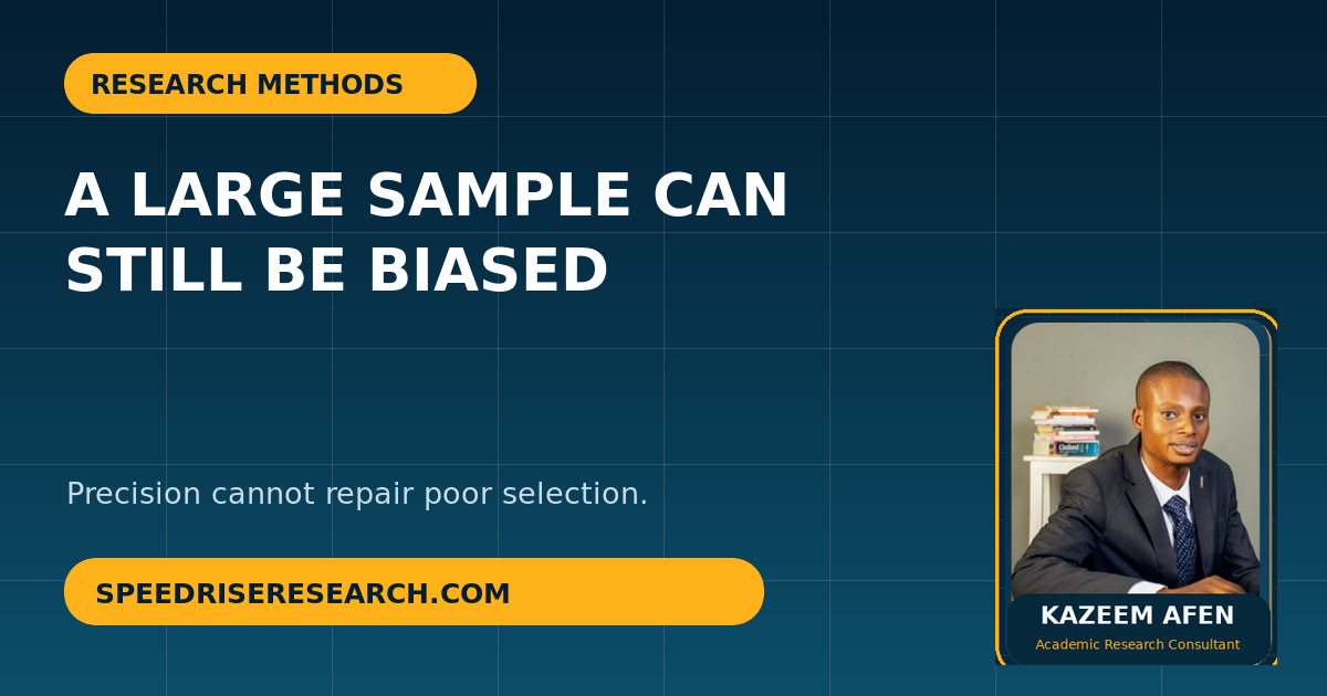 Why a Large Sample Does Not Guarantee Representative Research