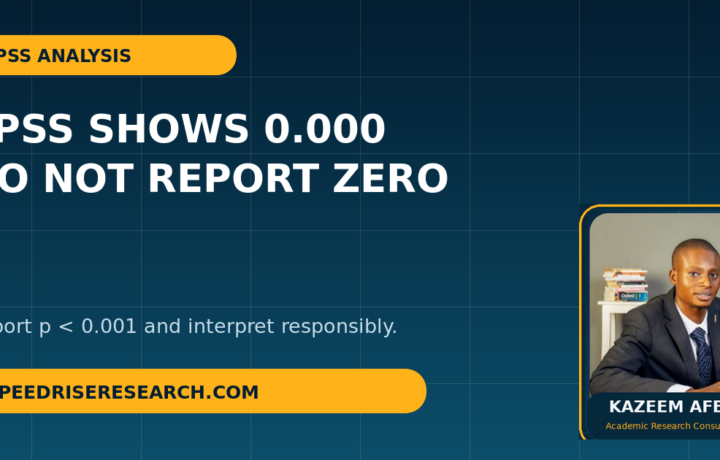 SPSS Shows 0.000: How to Report the P Value Correctly