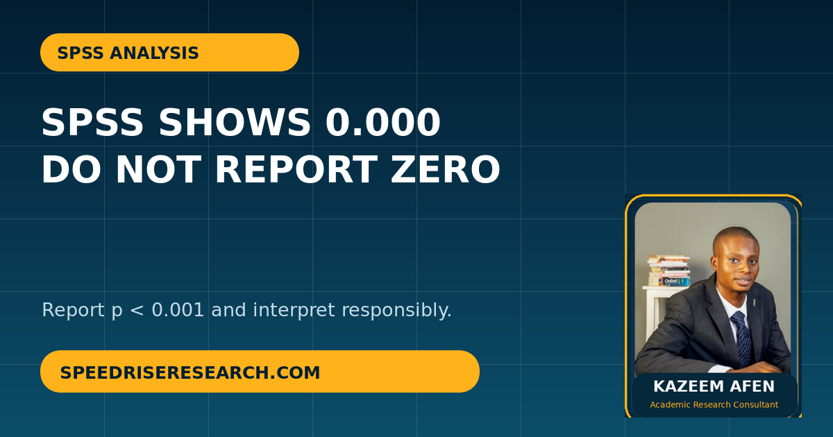 SPSS Shows 0.000: How to Report the P Value Correctly