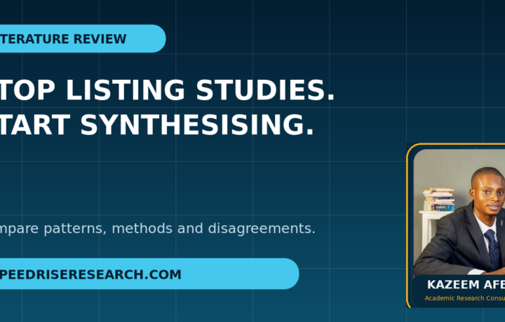 How to Synthesise a Literature Review Instead of Listing Studies