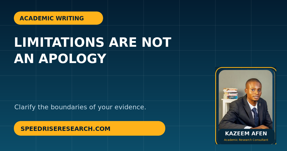 How to Write Research Limitations Without Undermining Your Study